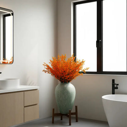 Porte plante en bois sur pied