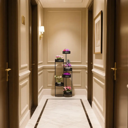 Porte plante métal noir