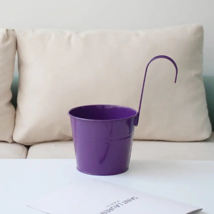 Pot de fleur à suspendre en métal