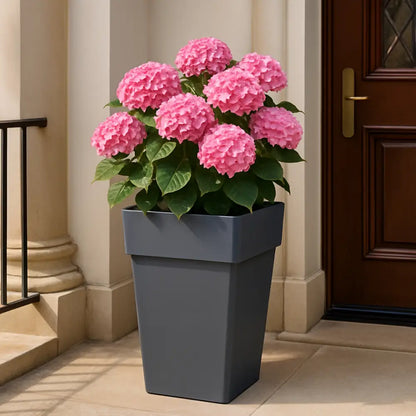 Pot de fleur carré anthracite