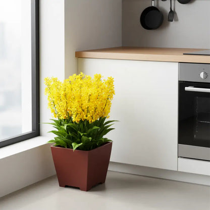 Pot de fleur carré en résine