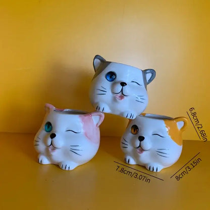 Pot de fleur chat