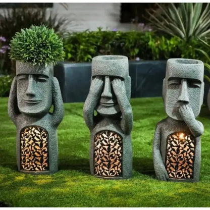 Pot de fleur décoratif extérieur avec LED