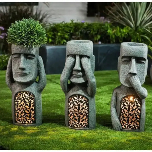 Pot de fleur décoratif extérieur avec LED