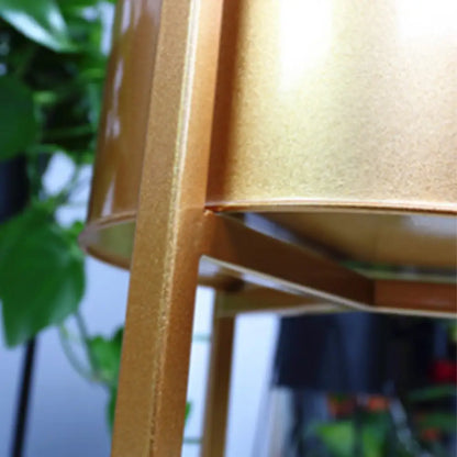 Pot de fleur doré sur pied