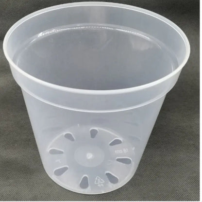 Pot de fleur en plastique transparent