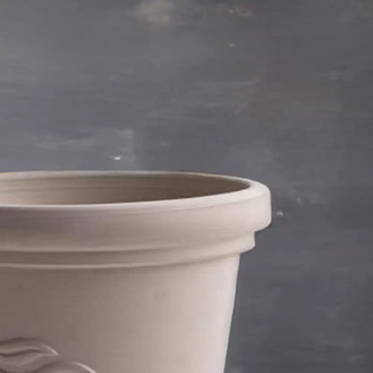 Lot de 12 pot de fleur en terre cuite gris