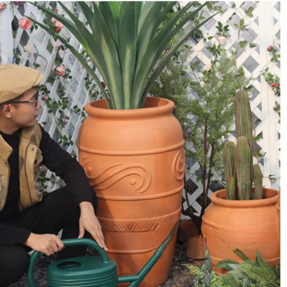 Pot de fleur en terre cuite hauteur 80 cm