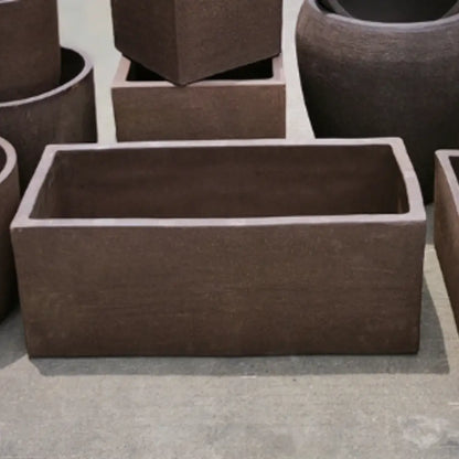 Pot de fleur extérieur grande taille rectangulaire