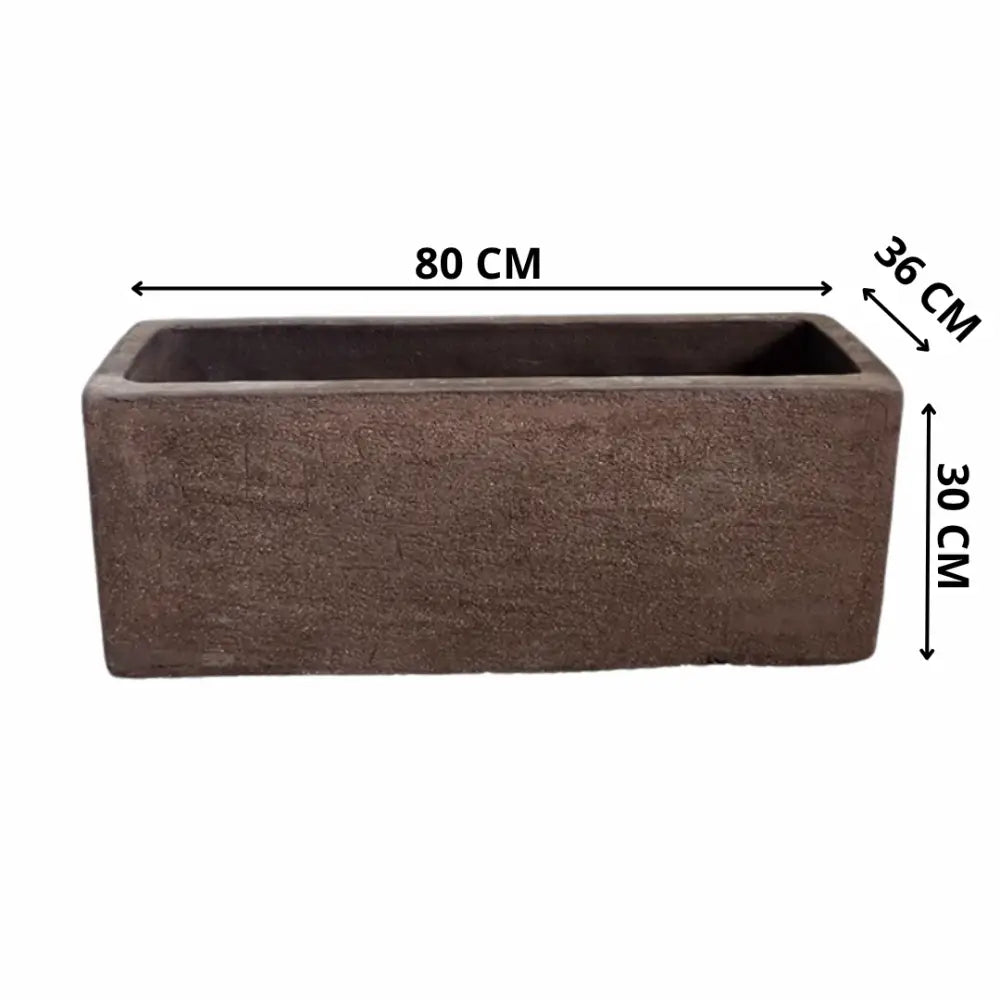 Pot de fleur extérieur grande taille rectangulaire