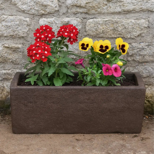 Pot de fleur extérieur grande taille rectangulaire