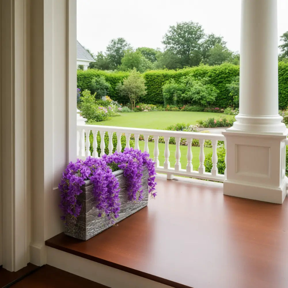 Pot de fleur géant rectangulaire