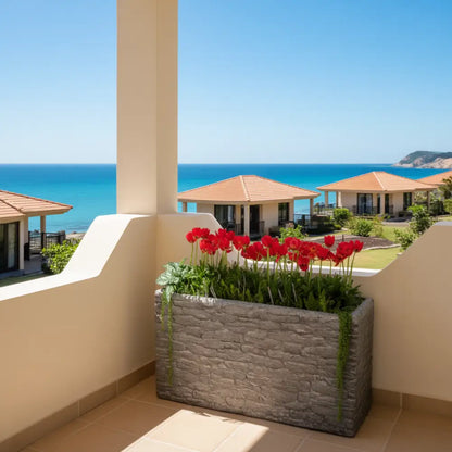 Pot de fleur géant rectangulaire