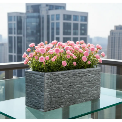 Pot de fleur géant rectangulaire