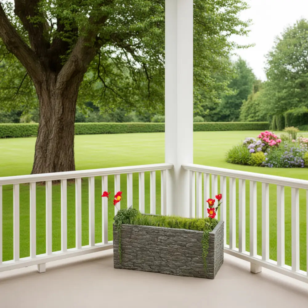 Pot de fleur géant rectangulaire