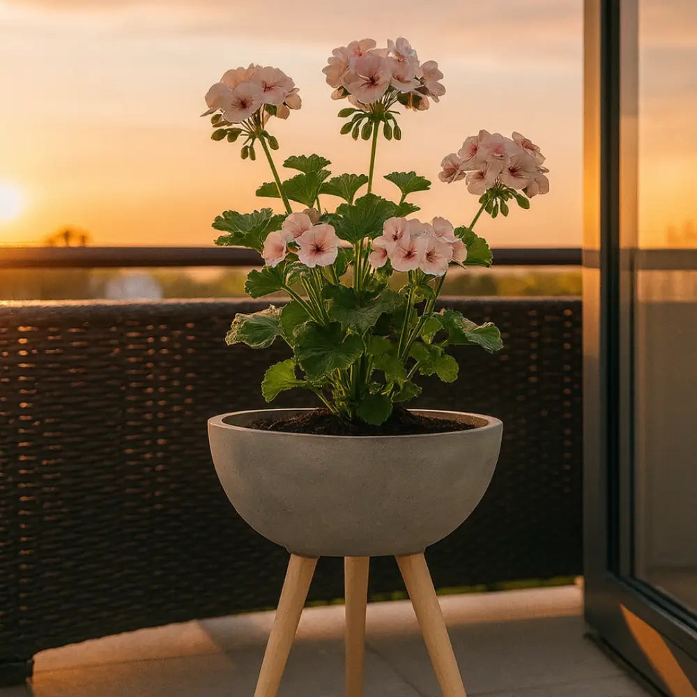 Pot de fleur haut sur pied