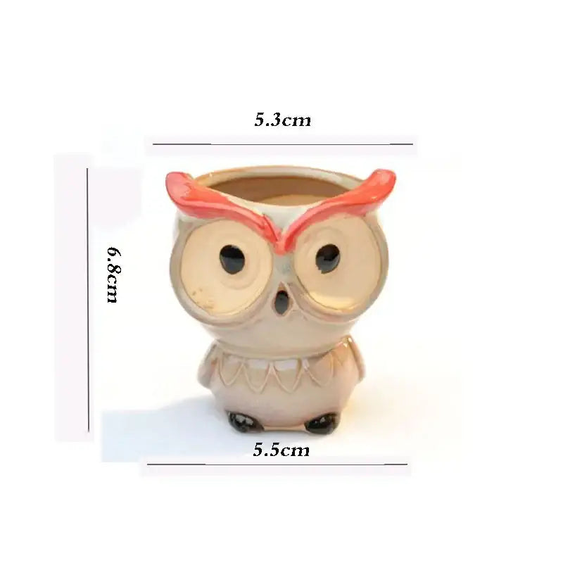 Pot de fleur hibou