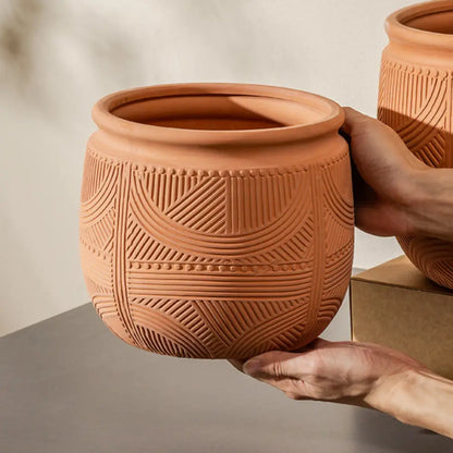 Pot de fleur intérieur terre cuite