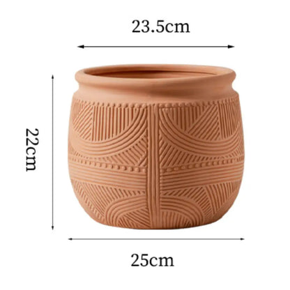 Pot de fleur intérieur terre cuite