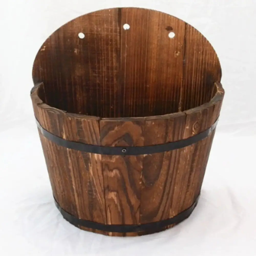 Pot de fleur mural en bois
