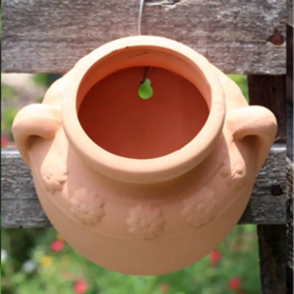 Pot de fleur mural en terre cuite