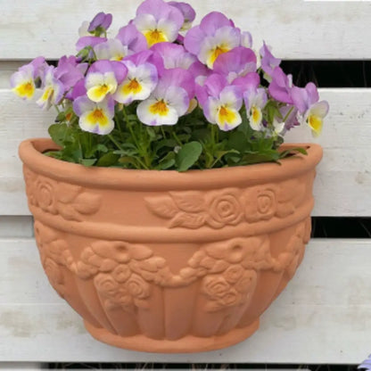 Pot de fleur mural extérieur en terre cuite