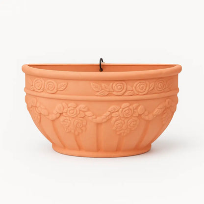 Pot de fleur mural extérieur en terre cuite