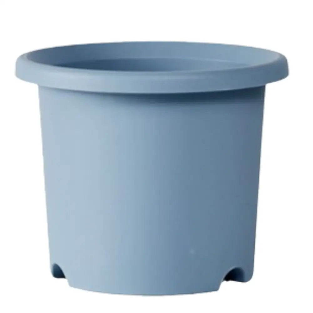 Pot de fleur plastique bleu