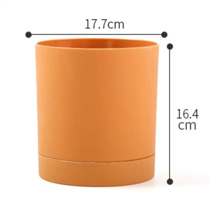 Pot de fleur plastique orange