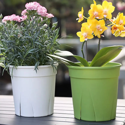 Pot de fleur plastique vert anis