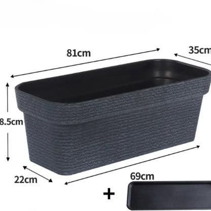 Pot de fleur rectangulaire 80 cm