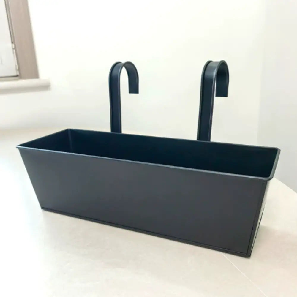Pot de fleur rectangulaire suspendu