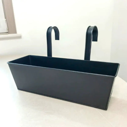 Pot de fleur rectangulaire suspendu