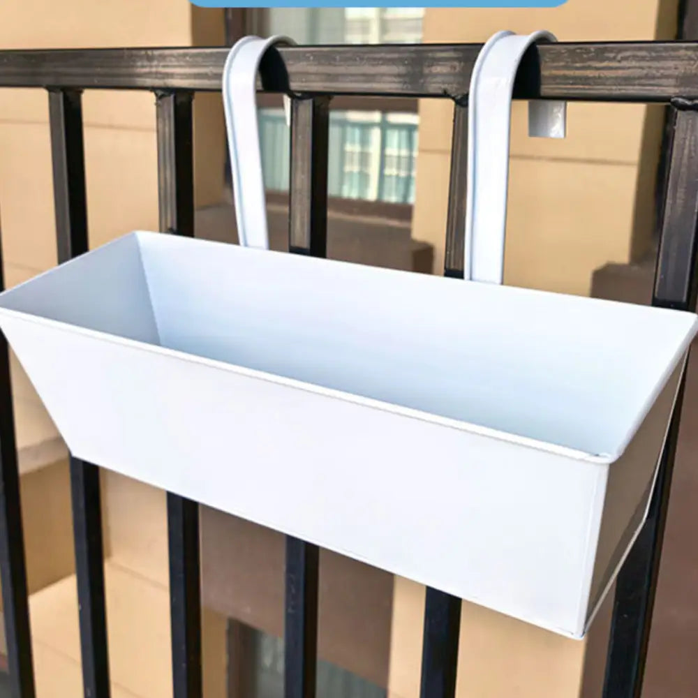 Pot de fleur rectangulaire suspendu