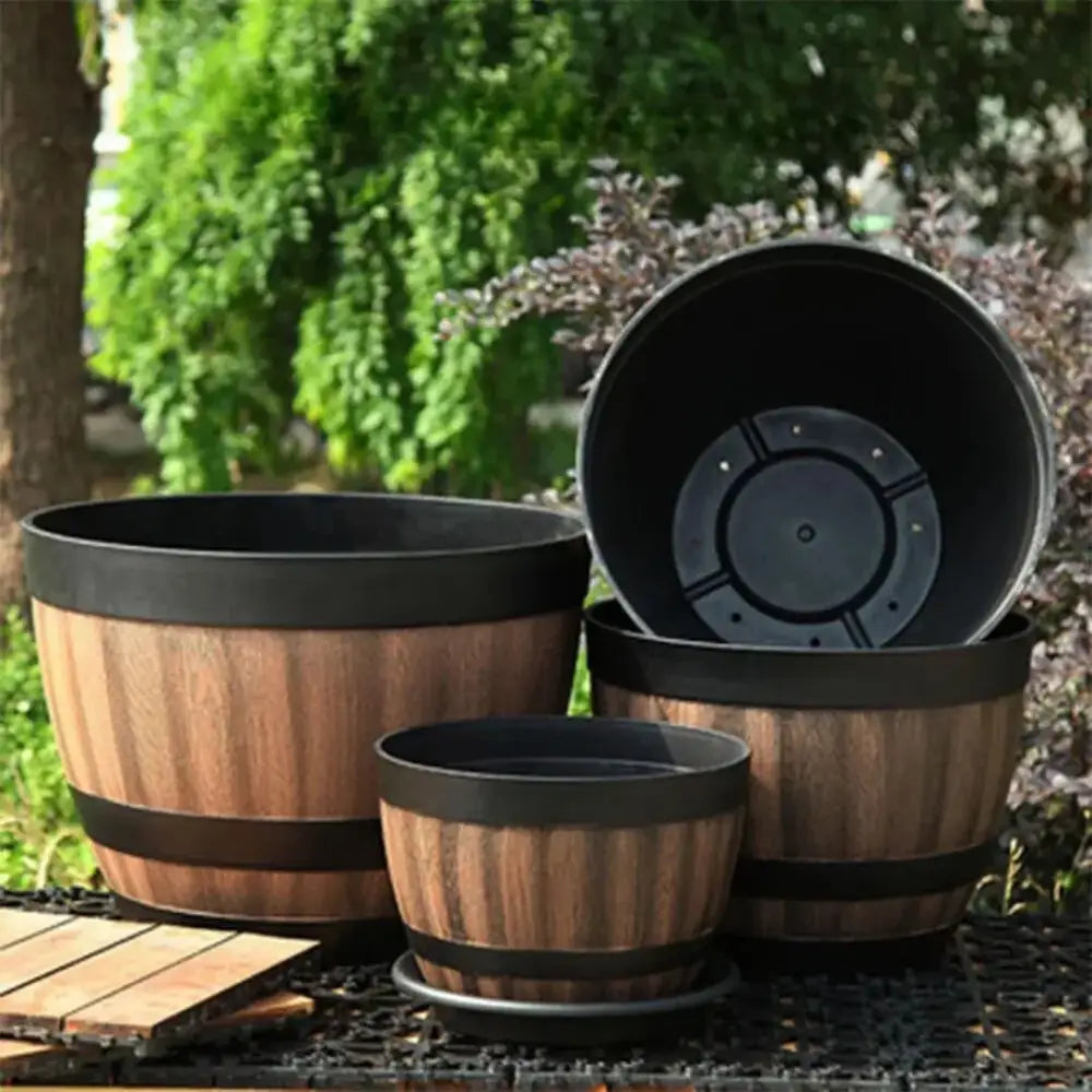 Pot de fleur rond extérieur