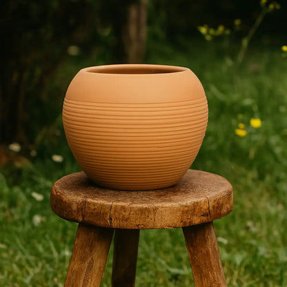Pot de fleur rond terre cuite