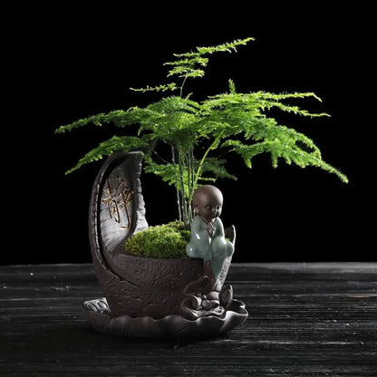 Pot de fleur style chinois