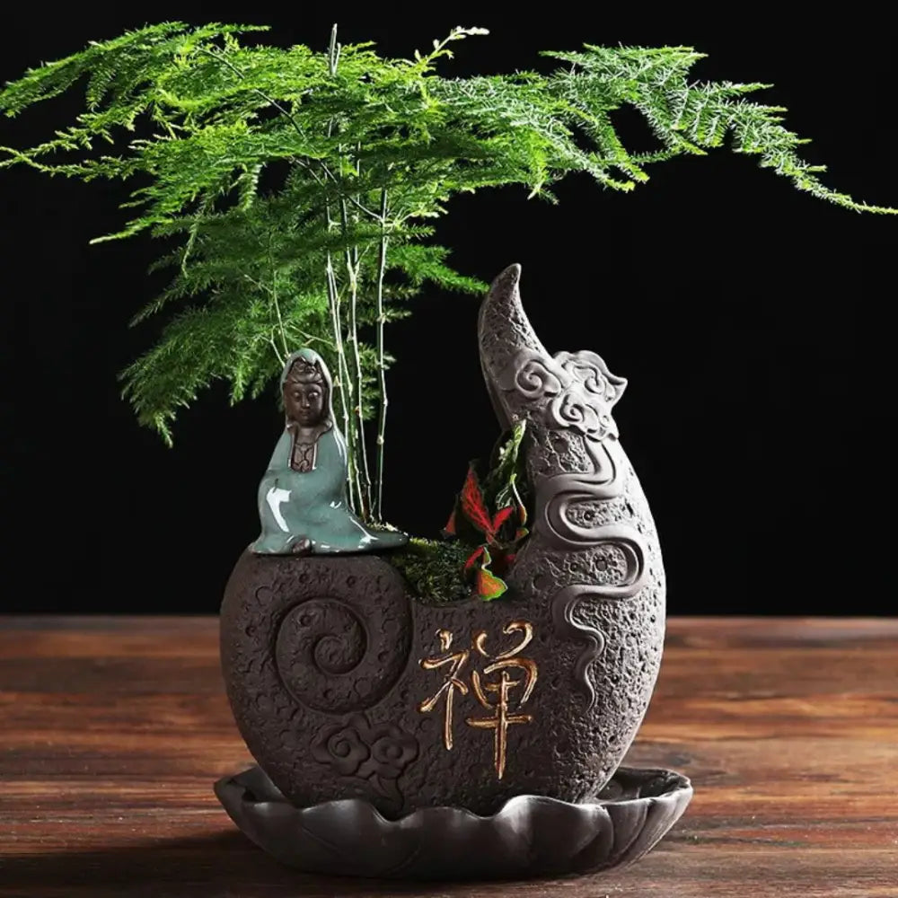 Pot de fleur style chinois