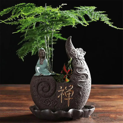 Pot de fleur style chinois