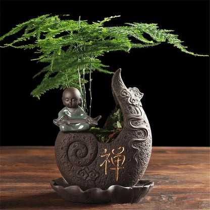 Pot de fleur style chinois