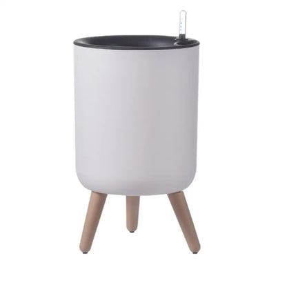 Pot de fleur sur pied blanc