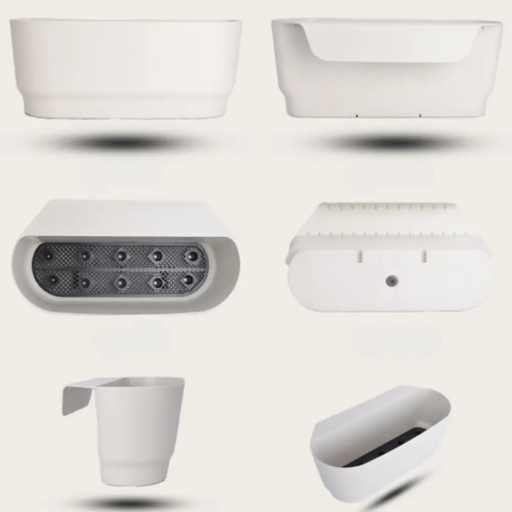 Pot de fleur suspendu blanc