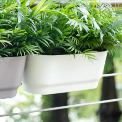 Pot de fleur suspendu blanc