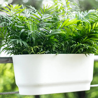 Pot de fleur suspendu blanc