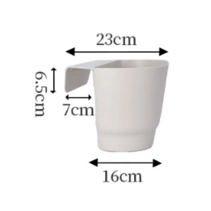 Pot de fleur suspendu blanc