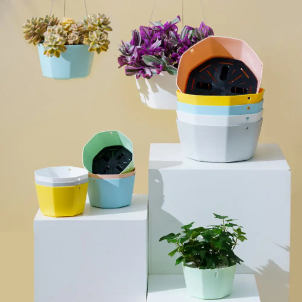 Pot de fleur suspendu couleur