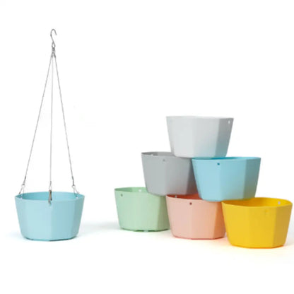 Pot de fleur suspendu couleur