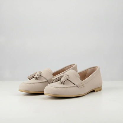 Premium Mocassins Daim Plat Femme Glands Élégants
