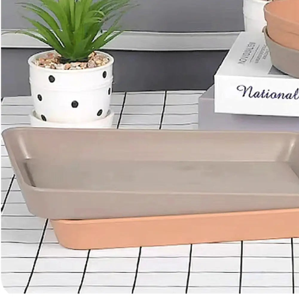 Soucoupe pot de fleur rectangulaire