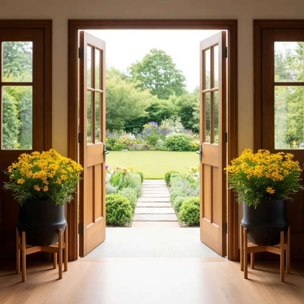 Support pot de fleur sur pied